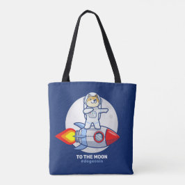 Dogecoin To The Moon Rocket Man Space Doge Crypto Tasche