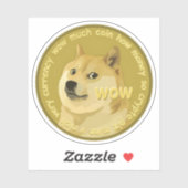 Dogecoin Wow Doge Münze sehr viel Krypto-Währung Aufkleber (Blatt)