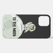 Dogecoin zum lustigen schwarzen Astronautenhund Case-Mate iPhone Hülle (Rückseite (Horizontal))