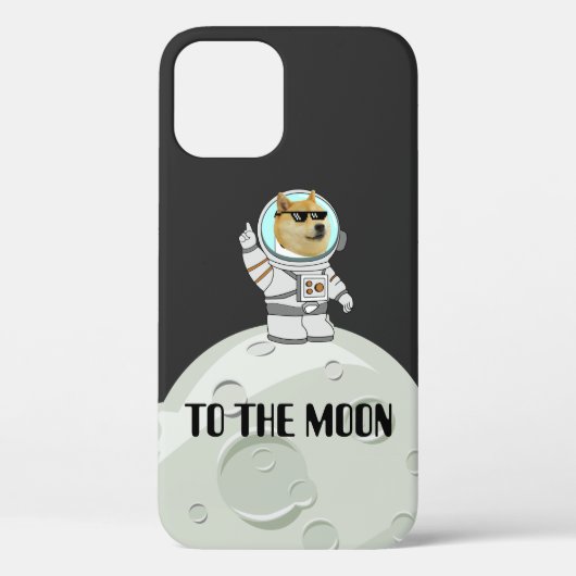 Dogecoin zum lustigen schwarzen Astronautenhund Case-Mate iPhone Hülle (Rückseite)