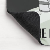 Dogecoin zum lustigen schwarzen Astronautenhund Mousepad (Ecke)