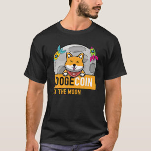 Dogecoin zum Mond Doge Rocket Crypto Meme T-Shirt