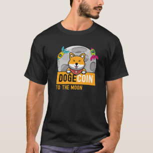 Dogecoin zum Mond Doge Rocket Crypto Meme T-Shirt