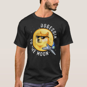 Dogecoin zum Mond Funny Kryptowährung Meme Mou T-Shirt