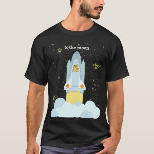 Dogecoin zum Mond Shiba Inu Meme Münze viel Wow T-Shirt