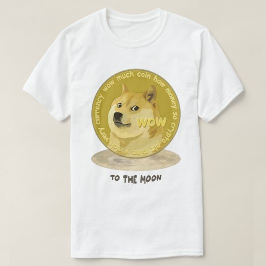 DogeCoin - Zum Mond T-Shirt (Design vorne)