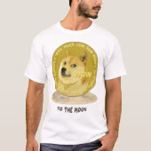 DogeCoin - Zum Mond T-Shirt (Vorderseite)
