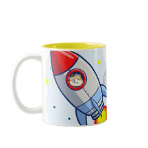 Dogecoin zum Moon Rocket Man Weltraumdampf Krypto 