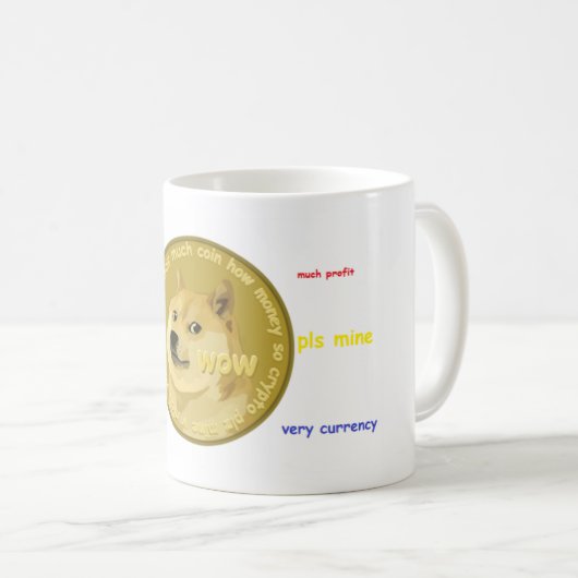 Dogecoin Zusätze das Chatty Shiba Inu Kaffeetasse (VorderseiteRechts)