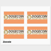 DOGECOINS GESCHÄFT RECHTECKIGER AUFKLEBER (Blatt)