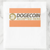 DOGECOINS GESCHÄFT RECHTECKIGER AUFKLEBER (Tasche)