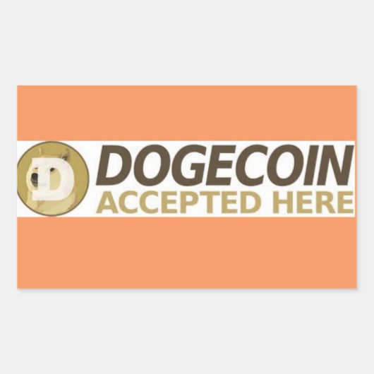 DOGECOINS GESCHÄFT RECHTECKIGER AUFKLEBER (Vorderseite)