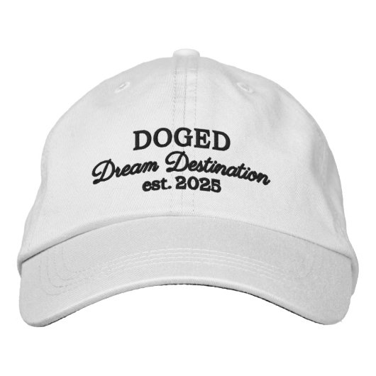 DOGED Dream Destination Bestickte Baseballkappe (Vorderseite)