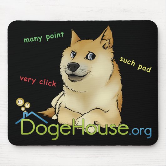 Dogehouse Doge Meme Mousepad (Vorne)