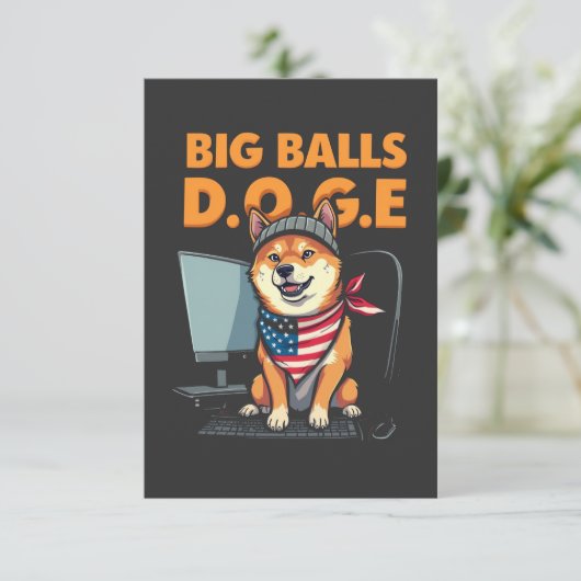 Dogenabteilung Regierungseffizienz Dankeskarte (Stehend Vorderseite)