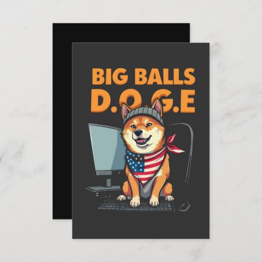 Dogenabteilung Regierungseffizienz Dankeskarte (Vorne/Hinten)