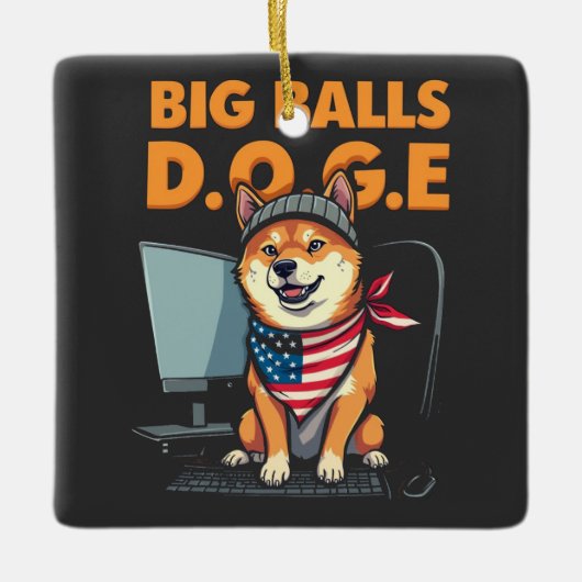 Dogenabteilung Regierungseffizienz Keramikornament (Vorderseite)