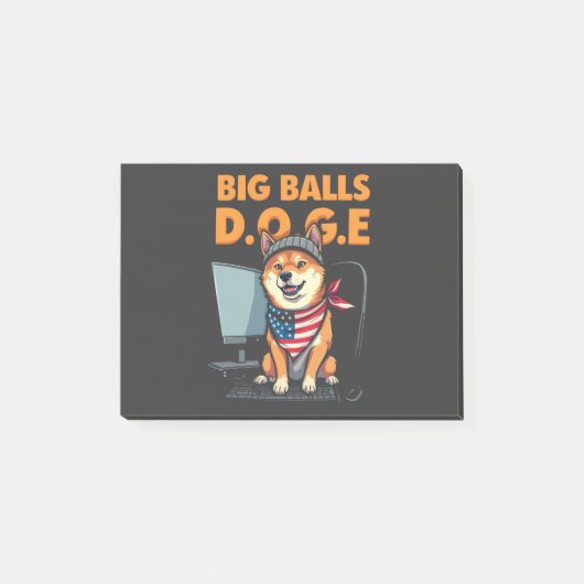 Dogenabteilung Regierungseffizienz Post-it Klebezettel (Vorderseite)