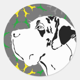 Dogenaufkleber Runder Aufkleber