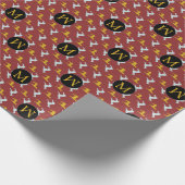 Dogenjahr Zodiac Birthday Monogram Wrapping P Geschenkpapier (Ecke)