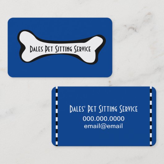 Dogenknochen Visitenkarte (Vorne/Hinten)