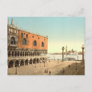 Dogenpalast und die Piazzetta, Venedig, Italien Postkarte