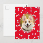 Dogenrahmen für Knochenmuster drucken Postkarte (Vorne/Hinten)