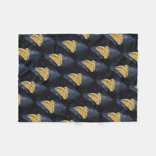 Dogeraum Taco meme Fleecedecke (Vorderseite (Horizontal))