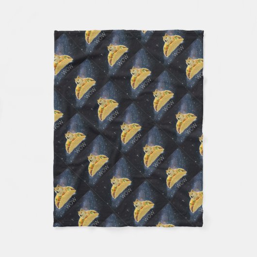 Dogeraum Taco meme Fleecedecke (Vorderseite)