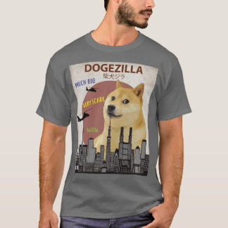 Dogezilla Lustiger Doge Meme Riesen Shiba Inu T-Shirt