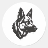 Dogfather Shepherd Face Sticker (Vorderseite)