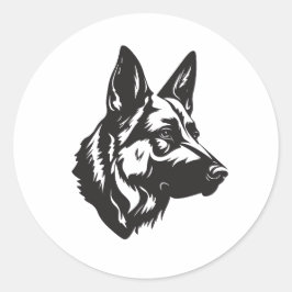 Dogfather Shepherd Face Sticker