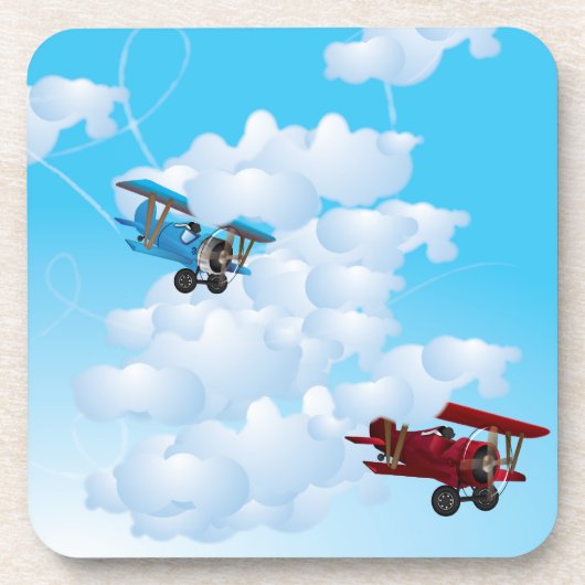 Dogfight Getränkeuntersetzer (Vorderseite)