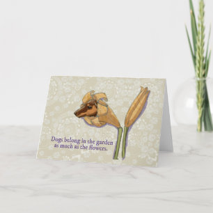 Dogflower greeting card karte