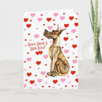 Dogge-Brindle Valentinstag-Kuss