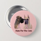 Dogge-Brustkrebs-Knopf Button (Vorne & Hinten)