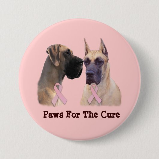 Dogge-Brustkrebs-Knopf Button (Vorderseite)