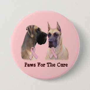 Dogge-Brustkrebs-Knopf Button
