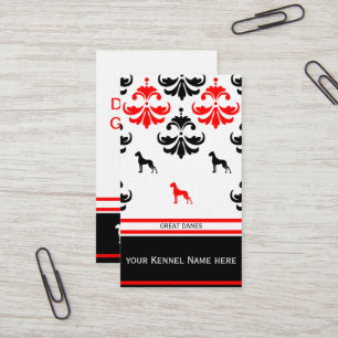 Dogge Businesskarten roter Kern Visitenkarte