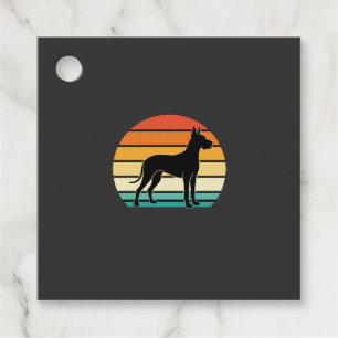 Dogge Dänische Deutsche Retro Sonnenuntergang Hund Geschenkanhänger