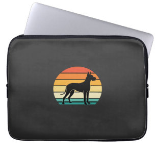 Dogge Dänische Deutsche Retro Sonnenuntergang Hund Laptopschutzhülle