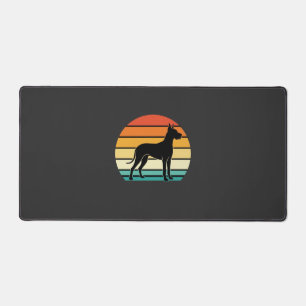 Dogge Dänische Retro-Sonnenuntergang-Hund-Silhouet Schreibtischunterlage