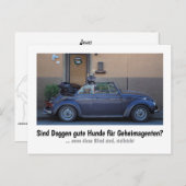 Dogge: der Hund für Geheimagenten Postkarte (Vorne/Hinten)