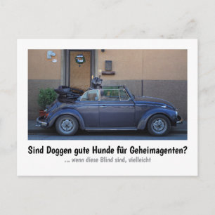 Dogge: der Hund für Geheimagenten  Postkarte