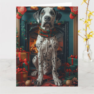 Dogge Deutsche Dogge mit Weihnachtsgeschenken Kami Karte