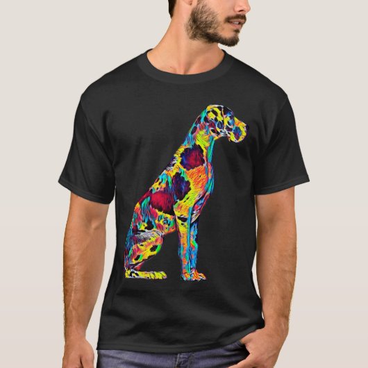 Dogge-großes Hundehaustier-voller Körper Chillin T-Shirt (Vorderseite)