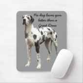 Dogge-Harlekin Mousepad (Mit Mouse)