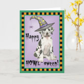 Dogge-Hexe Karte (Gelbe Blume)