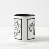 Dogge-Hundegekritzel Tasse (Zentrum)