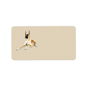 Dogge-Hundekunst-Adressen-Etiketten Adressaufkleber
